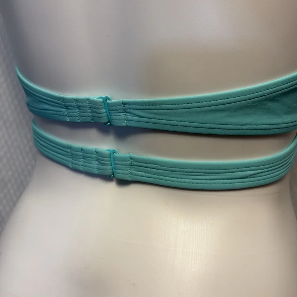 Aerie blue bikini swimsuit 2 piece crop size S low rise bottoms light blue - Picture 6 of 10
